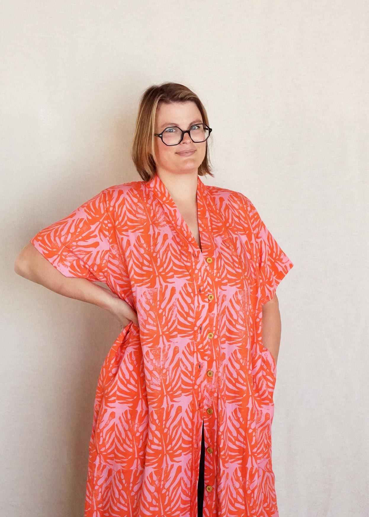 Studio Duster: Leafy Persimmon Pink (Seconds)